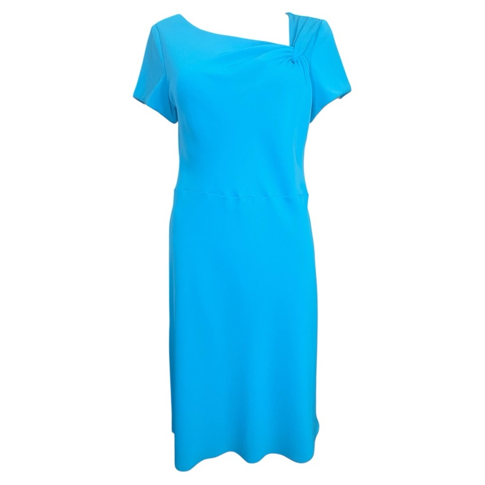 S.L. Fashions Blue One Shoulder Asymmetrical Dress